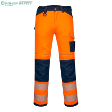 Portwest PW3 Hi-Vis nadrág - Narancs/Navy