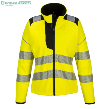 Portwest PW3 Hi-Vis női Softshell - Sárga/Fekete láthatósági ruházat