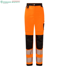 Portwest PW3 Hi-Vis női stretch munkanadrág - Narancs/Fekete láthatósági ruházat