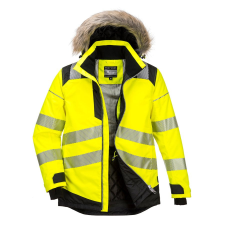 Portwest PW3 Hi-Vis Parka télikabát (sárga/fekete, XL) láthatósági ruházat