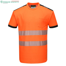 Portwest PW3 Hi-Vis póló S/S - Narancs/Fekete