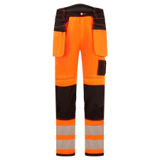 Portwest PW3 Hi-Vis Stretch Holster nadrág Orange/Black 38 láthatósági ruházat