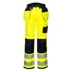 Portwest PW3 Jól láthatósági Sztreccs Holster nadrág, sárga/fekete, 32