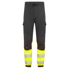 Portwest PW3 Modaflame Hi-Vis Class 1 FR lángálló jogger nadrág Black/Yellow S