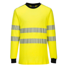 Portwest PW3 Modaflame Knit Hi-Vis FR hosszú ujjú póló Yellow/Black M
