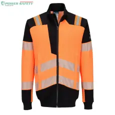 Portwest PW3 Modaflame Zip Sweatshirt - Narancs/Fekete