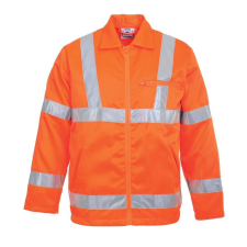 Portwest -RT40 L Orange Polycotton fényvisszaverő biztonsági kabát láthatósági ruházat