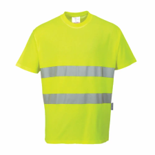 Portwest S172 Cotton Comfort jólláthatósági póló sárga színben láthatósági ruházat