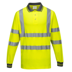 Portwest -S271 hosszú ujjú pamut komfort pólóing HiVis XL sárga