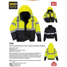Portwest S365 - HIVIS PRÉMIUM 3 AZ 1-BEN BOMBER KABÁT láthatósági ruházat