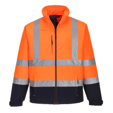 Portwest S425 Jól láthatósági Softshell Dzseki (Narancs/Navy, 3XL)