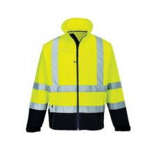 Portwest S425 - Láthatósági kontraszt Softshell (3L) - sárga / tengerészkék láthatósági ruházat