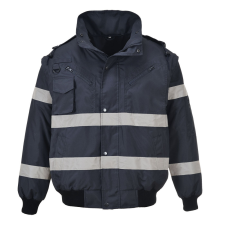 Portwest S435 Iona 3 az 1-ben Bomber kabát (navy, 4XL) munkaruha