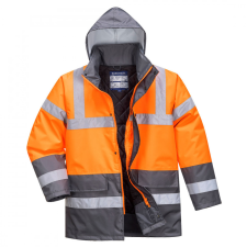 Portwest S467 Két tónusú kabát narancs - szürke láthatósági ruházat
