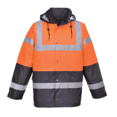 Portwest S467 Traffic jól láthatósági kabát (NARANCS/NAVY, 5XL)