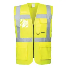 Portwest S476YER4XL Portwest Berlin Executive jól láthatósági vezetői mellény láthatósági ruházat