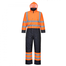 Portwest S485 Contrast bélelt overall fényvisszaverő csíkokkal, kezeslábas láthatósági ruházat