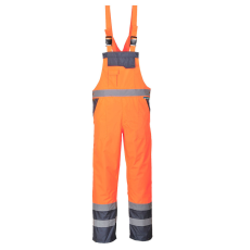 Portwest S488 Kontraszt jól láthatósági mellesnadrág (NARANCS, 4XL)