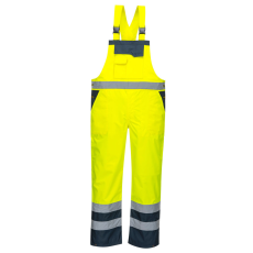 Portwest S488 Kontraszt jól láthatósági mellesnadrág (SÁRGA/NAVY, S)