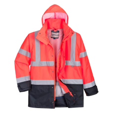 Portwest S768 5 az 1-ben jól láthatósági kabát (piros/tengerészkék, XS)