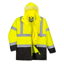 Portwest S768 5 az 1-ben jól láthatósági kabát (sárga/fekete, XL) láthatósági ruházat