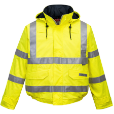 Portwest S773 Bizflame Hi-Vis lángálló antisztatikus bomber dzseki sárga munkaruha