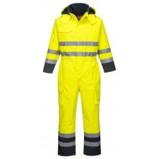 Portwest S775 - Bizflame Rain Hi-Vis antisztatikus FR overál - sárga / tengerészkék munkaruha