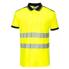 Portwest T180 Portwest PW3 Vision Jól láthatósági pólóing (sárga/fekete, 4XL) láthatósági ruházat