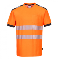 Portwest T181 Portwest PW3 Vision Jól láthatósági póló (narancs/szürke, 3XL)