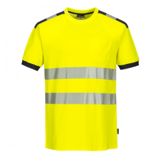 Portwest T181 Portwest PW3 Vision Jól láthatósági póló (sárga/navy, XL)