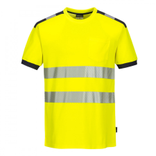 Portwest T181 Portwest PW3 Vision Jól láthatósági póló (sárga/szürke, XL) láthatósági ruházat