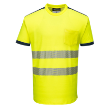 Portwest T181 - PW3 Hi-Vis póló (sárga/tengerészkék, S) láthatósági ruházat