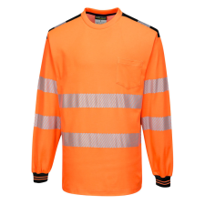 Portwest T185OBRM Portwest PW3 Hi-Vis hosszú ujjú póló munkaruha