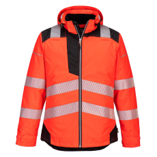 Portwest T400 Portwest PW3 Vision Jól láthatósági kabát (piros/fekete, 3XL)