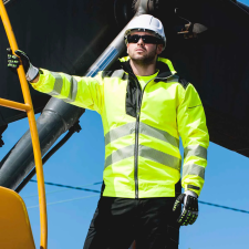 Portwest T400 Portwest PW3 Vision Jól láthatósági kabát (sárga/fekete, XXL) láthatósági ruházat