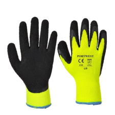 Portwest Thermal soft grip kesztyű (sárga*, M) védőkesztyű