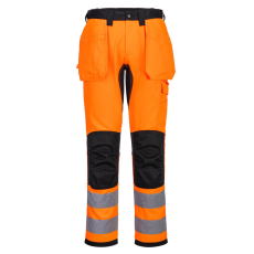 Portwest WX2 Hi-Vis nadrág lezippzározható lengőzsebbel Orange/Black 46
