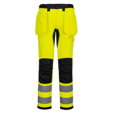 Portwest WX2 Hi-Vis nadrág lezippzározható lengőzsebbel Yellow/Black 38