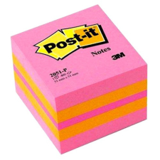 POST-IT Öntapadós jegyzet 3M Post-it LP2051P 51x51mm mini kocka vegyes pink 400 lap post-it