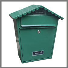 Postaláda 370x360x135mm acél porszórt, zöld HMB3638 postaláda