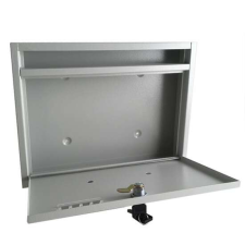  Postaláda fekvő LÉPCSŐHÁZI lenyíló (34x26cm) szürke, névtartóval 3490093 postaláda