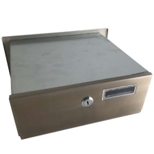  Postaláda oszlopba építhető (26x10cm, 25-46cm) INOX, névtartóval 3490079 postaláda