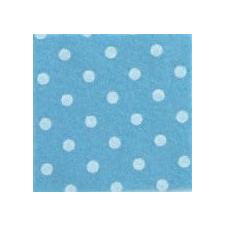  Pöttyös puha filc anyag kék - fehér 40x30cm dekorációs kellék