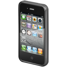 Powery Goobay mobil védőtok (kemény szilikon) puha tapintású - iPhone 4/4S - fekete tok és táska