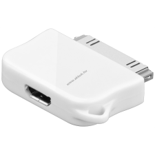 Powery USB-adapter Micro-USB -> iPhone iPod, iPhone, vagy iPad fehér (nem Apple Lightning csatlakozó) tablet kellék