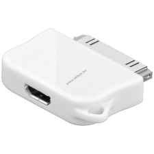 Powery USB-adapter Micro-USB -> iPhone  iPod, iPhone, vagy iPad fehér (nem Apple Lightning csatlakozó) tablet kellék