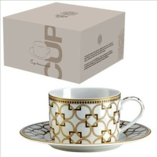 Pozzi Milano Porcelán teáscsésze+alj 220ml dobozban, Déco bögrék, csészék