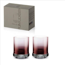 Pozzi Milano Üdítőspohár színes üvegből, 290ml, 2 db-os szett, Purple üdítős pohár