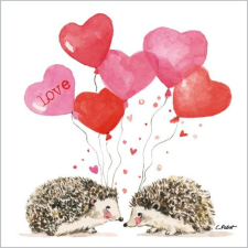 PPD.C133002178 Hedgehogs in Love papírszalvéta 33x33cm, 20db-os konyhai eszköz