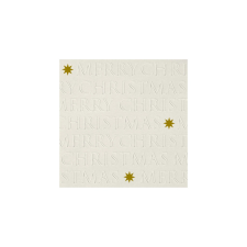 PPD.C333102514 Christmas letters off white papírszalvéta 33x33cm, 20 db-os papírárú, csomagoló és tárolóeszköz